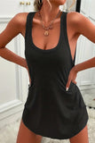 Sleeveless Scoop Neck Casual Dress