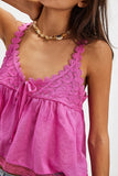 Lace-Trimmed Tank Top