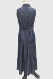 Sleeveless Denim Maxi Dress