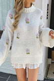 Floral Knit Sweater