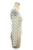 Long Sleeve Sheer Polka Dot Top