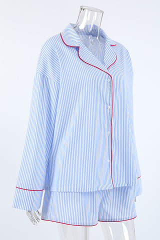 Classic Striped Pajama Short Set