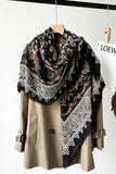 Floral Print Square Scarf
