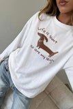 Graphic Print Crew Neck Long Sleeve T-Shirt
