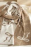 Bow Motif Knit Scarf