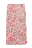 Sequin Floral Midi Skirt