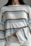 Striped Crew Neck Long Sleeve Top