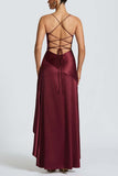 Ruffle High-Low Spaghetti Strap Casual Dress