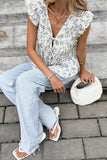 Tie-Front Ruffle Tank Top
