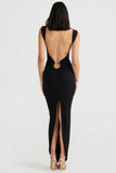 Elegant Cut-Out Evening Gown