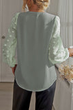 Elegant V-Neck Long Sleeve Top