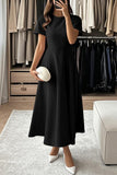 Elegant Midi Dress with A-Line Silhouette