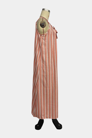 Striped Tie-Front Casual Dress