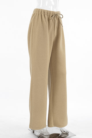 Relaxed-Fit Drawstring Casual Pants