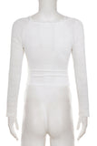 Lace Trim Long Sleeve T-Shirt