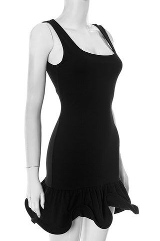 Sleeveless Ruffled Hem Casual Dress