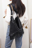 Fringe Accented Sling Bag