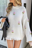 Floral Knit Sweater