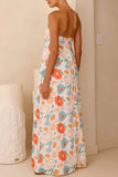 Strapless Floral Maxi Dress