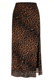 High-Waist Side-Slit Midi Skirt