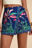 Wrap-Style Printed Skirt Shorts