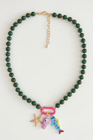 Ocean Charm Beaded Necklace