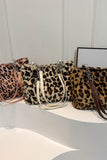 Faux Fur Leopard Print Tote Bag
