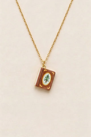 Mini Book Pendant Necklace
