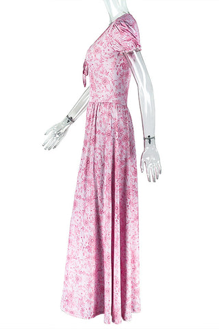 Floral Maxi Dress with Tie-Front Detail