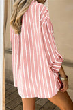 Striped Button-Up T-Shirt