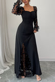 Elegant Long-Sleeve Elegant Dress