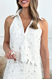 Floral Lace Wide-Leg Pants Set