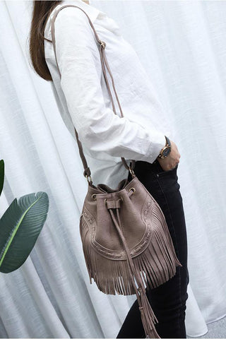 Fringe Bucket Bag Accessory