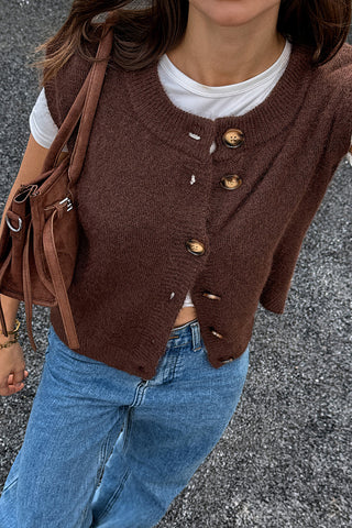 Casual Button-Front Vest