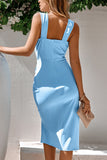 Elegant Draped Sleeveless Dress