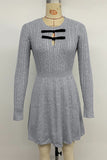 Knit Keyhole Casual Dress