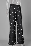 Polka Dot Wide-Leg Casual Pants