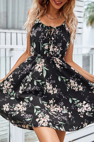 Floral Tie-Front Cami Dress