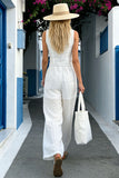 Lace-Up Sleeveless Wide-Leg Set