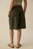 Button Detail Pocket Casual Shorts