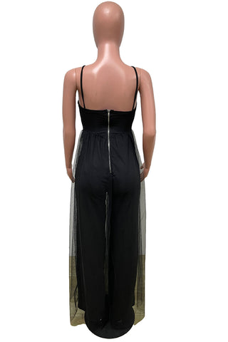Cutout Front Wide-Leg Jumpsuit