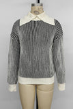 Striped Collared Sweater
