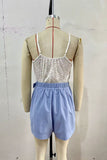 Tie-Waist Lace Romper