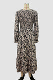 Printed Long-Sleeve Casual Dress