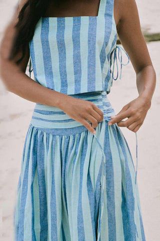 Striped Two-Piece Skirt Set