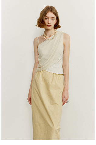 One-Shoulder Draped Top