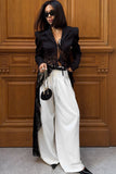 Tie-Front Sheer Panel High-Low Blazer