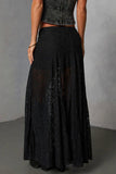 Sheer Lace Maxi Skirt