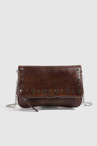 Studded Flap Chain Shoulder Bag