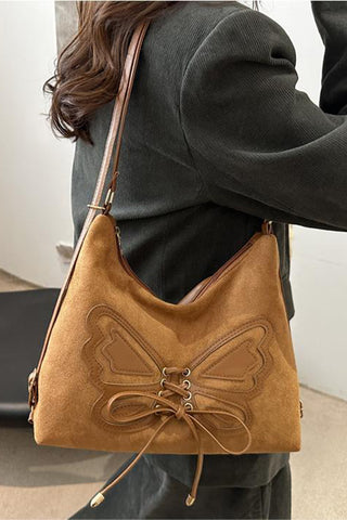 Butterfly Accent Shoulder Bag